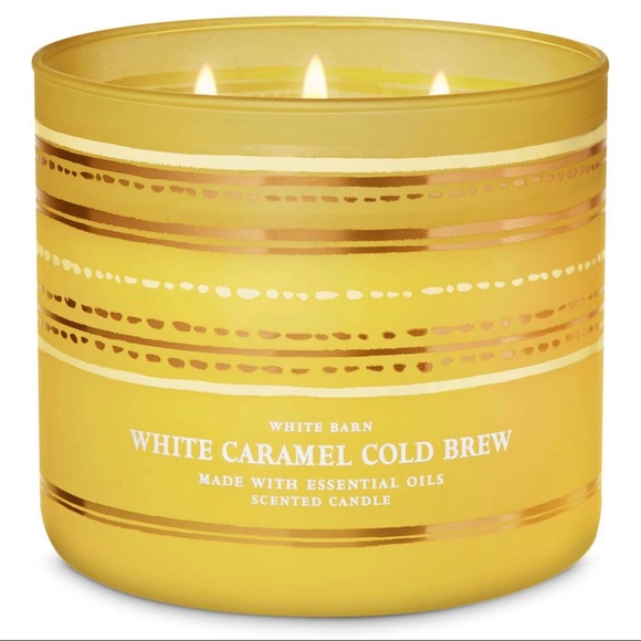 Bath & Body White Caramel Cold Brew 3 Wick Candle